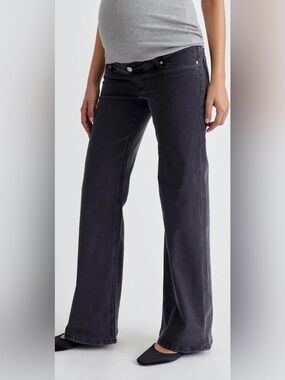 Ilouity wide leg maternity jeans size 40